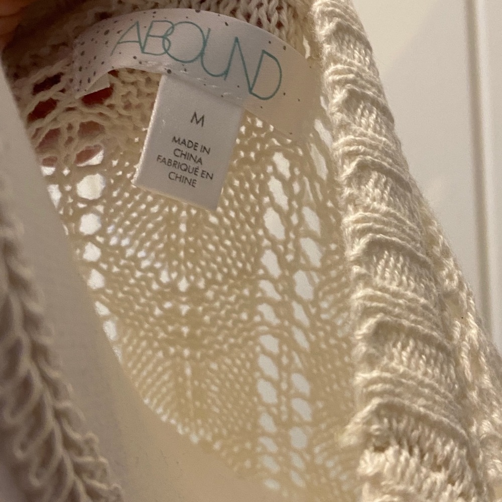 Abound Sweater, Ivory and Sorbet Green- NWT - Picture 8 of 9